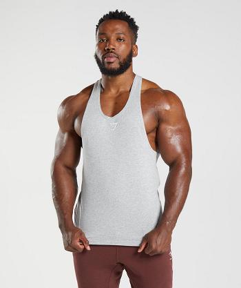 Gymshark React Stringers Herr Ljusgrå | SE 3722JPQ